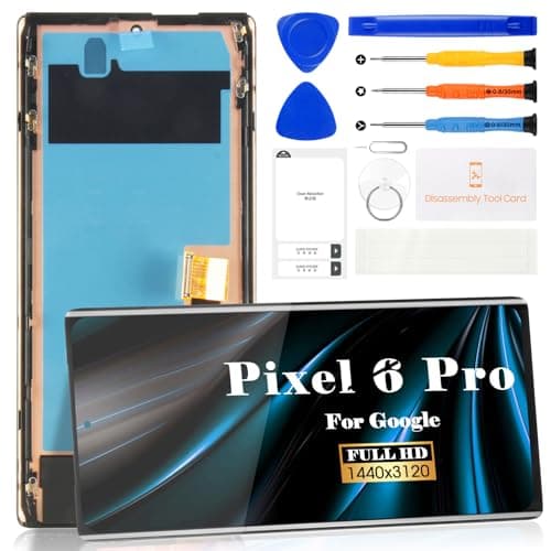 OLED Touch Screen Replacement for Google Pixel 6 Pro GLUOG G8VOU with Frame (Black) - Image 2