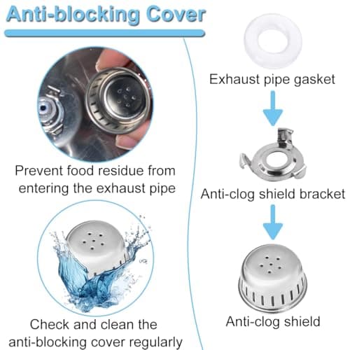 Replacement Parts for Instant Pot Duo Nova 60 / Ultra 60, Duo 60 / Duo Plus 60, 6 Quart Steam Release Valve Seal Ring Float Valve Anti-Clog Shield - Image 7
