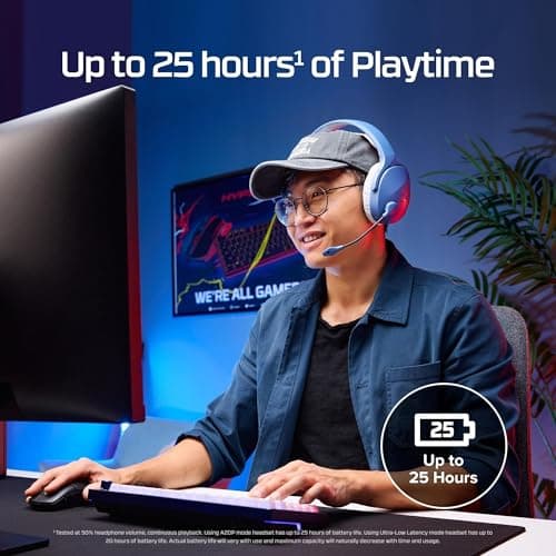 HyperX Cloud Jet – Dual Wireless Gaming Headset, 2.4GHz dongle, Bluetooth 5.2, PC, PS5, Nintendo Switch, Steam Deck, Mobile, USB-A - Image 7