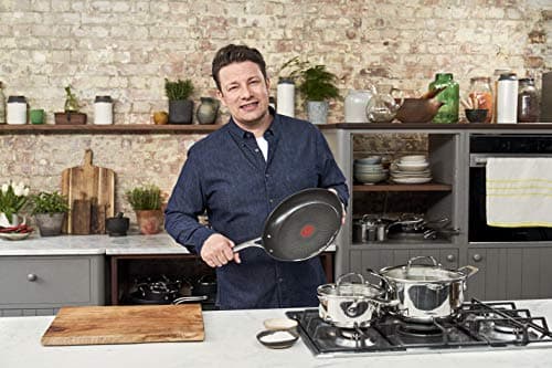 Tefal Jamie Olivers Cook's Direct Inox 8 Piece Cookware Set, 2 Frying Pans, 3 Saucepans + Lids, Non-Stick Coating, Cooking Indicator, Riveted Safe Handle, Induction E304S544 - Image 8