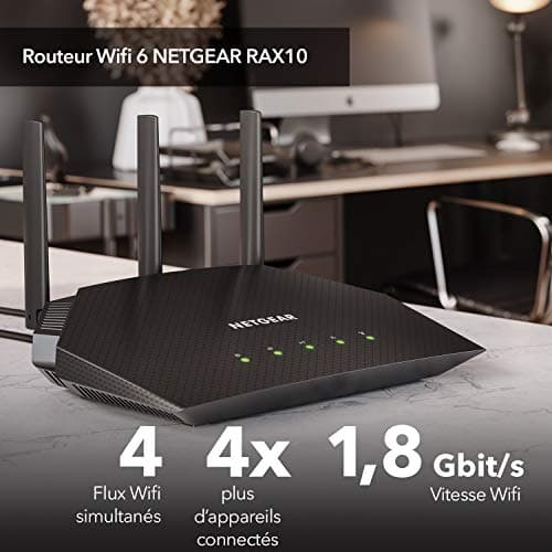 Netgear WiFi 6 4 Stream Router (RAX10) – AX1800 WiFi Speed (Up to 1.8Gbps) | Dual-Band | Coverage up to 140 m² - Image 3