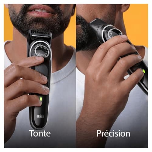 Braun Series 3 Tondeuse Électrique À Barbe Pour Hommes, Avec 4 Outils De Coiffage, Lame Ultra Aiguisée 40 Réglages De Longueur, Rechargeable 80 Min Sans Fil, BT3440 - Image 4