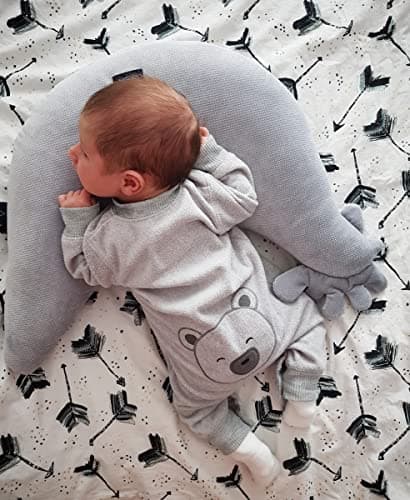 La Millou Poule de Mamie Dana Collection Velvet 50 x 40 cm | Nursing Pillow | Baby Pillow | Pregnancy Pillow | 100% Cotton | Perfect Gift | Dark GRE - Image 3