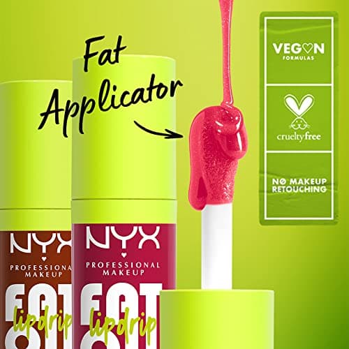 NYX PROFESSIONAL MAKEUP Fat Oil Lip Drip, High Shine, Non-Sticky Finish, 12H Hydration, Extra Large Applicator, Squalane Oil, Blackberry & Raspberry Oils, Missed Call (02) - Image 6