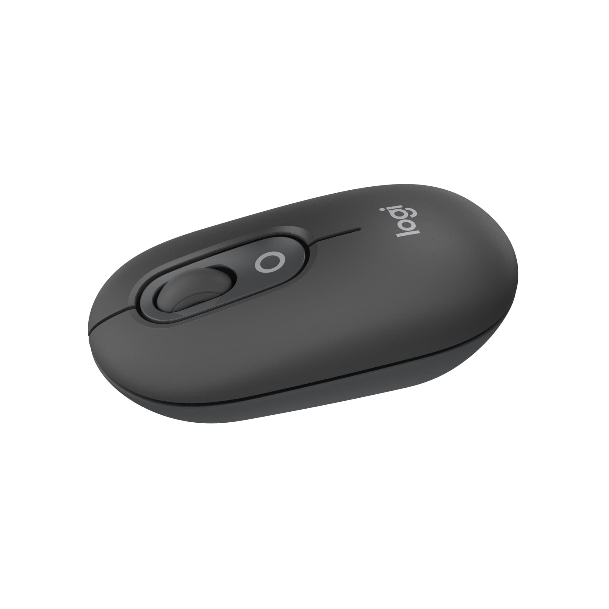 Logitech Pop Mouse, Compact and Portable Wireless Bluetooth Mouse with Programmable Buttons and Discrete Clicks, Easy-Switch Between 3 Devices, Laptop, Tablet, PC – Graphite