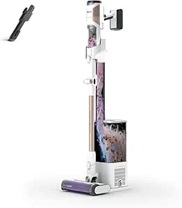 Shark Detect Clean & Empty Cordless Vacuum Cleaner, Powerful Suction, Dirt Detection System, Self-emptying Base 2 L, Autonomy 60 Min, Anti-Tangle Function, Crevice Tool, White IW3612EU