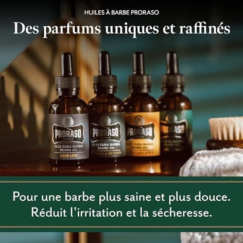 Proraso Lot de 2 huiles à barbe Wood & Spice, 2 x 30 ml, Soin visage homme qui lisse et protège, Huile pour barbe longue, Fabriqué en Italie - Image 6