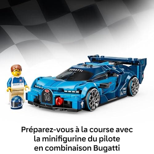 LEGO Speed Champions Hypercar Bugatti Vision GT - Jouet Voiture - Maquette avec Minifigurine Collector de Pilote - Idée de Cadeau Gaming pour Garçon dès 9 Ans & Fans de Sport Automobile 77253 - Image 6
