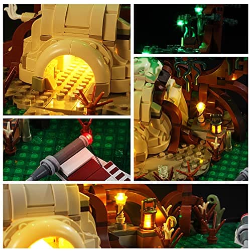 YEABRICKS LED Light for Lego-75330 Star Wars Dagobah Jedi Training Diorama Model Building Blocks (Lego Set Not Included) - Image 5