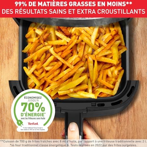 Moulinex Oil Free Deep Fryer + Grill, XL Capacity 4.6L, Up to 6 People, 8 Automatic Programs, Air Fryer, Digital Touch Screen, Adjustable Temperature, Easy Fry & Grill 2-in-1, EZ505810 - Image 6