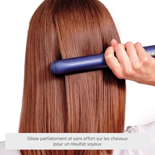 BaByliss Lisseur Cheveux Midnight Luxe - Plaques flottantes en Titane-Céramique, Chauffe rapide en 30 Secondes, 3 réglages de température jusqu'à 235°C, Utilisation universelle, 2516PE - Image 5