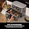 Ninja Air Fryer Dual Zone MAX Digital, Large Capacity Hot Air Fryer, 9.5L, 6-in-1, Oil Free, Air Fry, Crispy max, Bake, Roast, Dehydrate, Warm, Metal Grey DZ400EU - Image 4