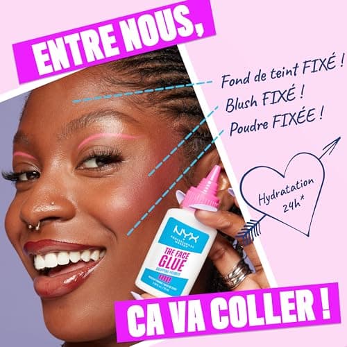 NYX Professional Makeup - Primer Fixant - Fixe le Maquillage et Hydrate la Peau - Tenue Longue Durée 24H - Formule Vegan - The Face Glue Primer - 35ml - Image 5