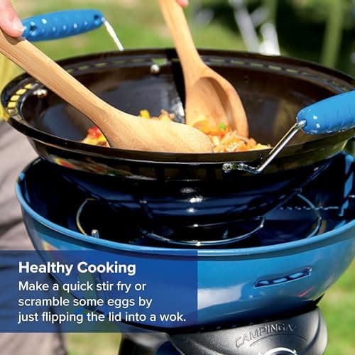 Campingaz Party Grill, Small BBQ for Camping, Festivals or Picnic, Camping BBQ with Flexible Cooking Options, Gas Stove with Non Stick Hob and Stand - Image 7