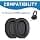 Adhiper WH-CH720N Earpads Replacement Ear Pads for Sony WH-CH710N / WH-CH720N / WH-CH700N Headphones - Soft Protein Leather & Memory Foam Earpads - Black - Image 5