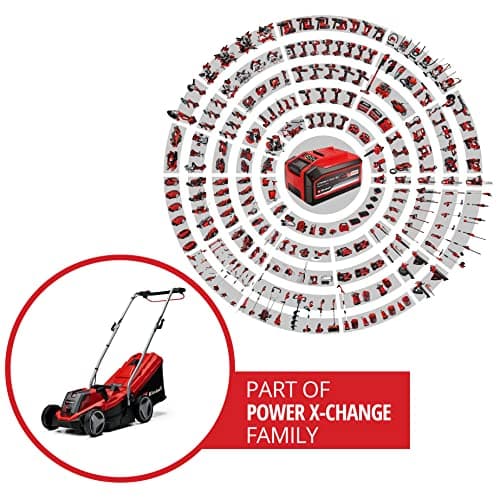Einhell GE-CM 18/33 Li Cordless Lawnmower Power X-Change Kit (18V, Cutting Width 33cm, Recommended Area 200m²) with 4.0Ah Battery and Charger + GE-CT 18 Li Cordless Trimmer - Image 3
