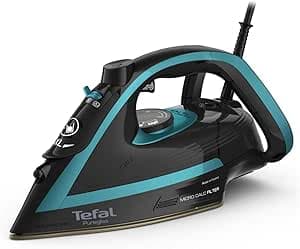 Tefal FV8066 Puregliss Steam Iron, 280 g/min, Vertical Steam Iron, Water Filling Opening, Stable Shelf, Anti-Limescale Equipment, Anti-Drip System, Automatic Shutdown,