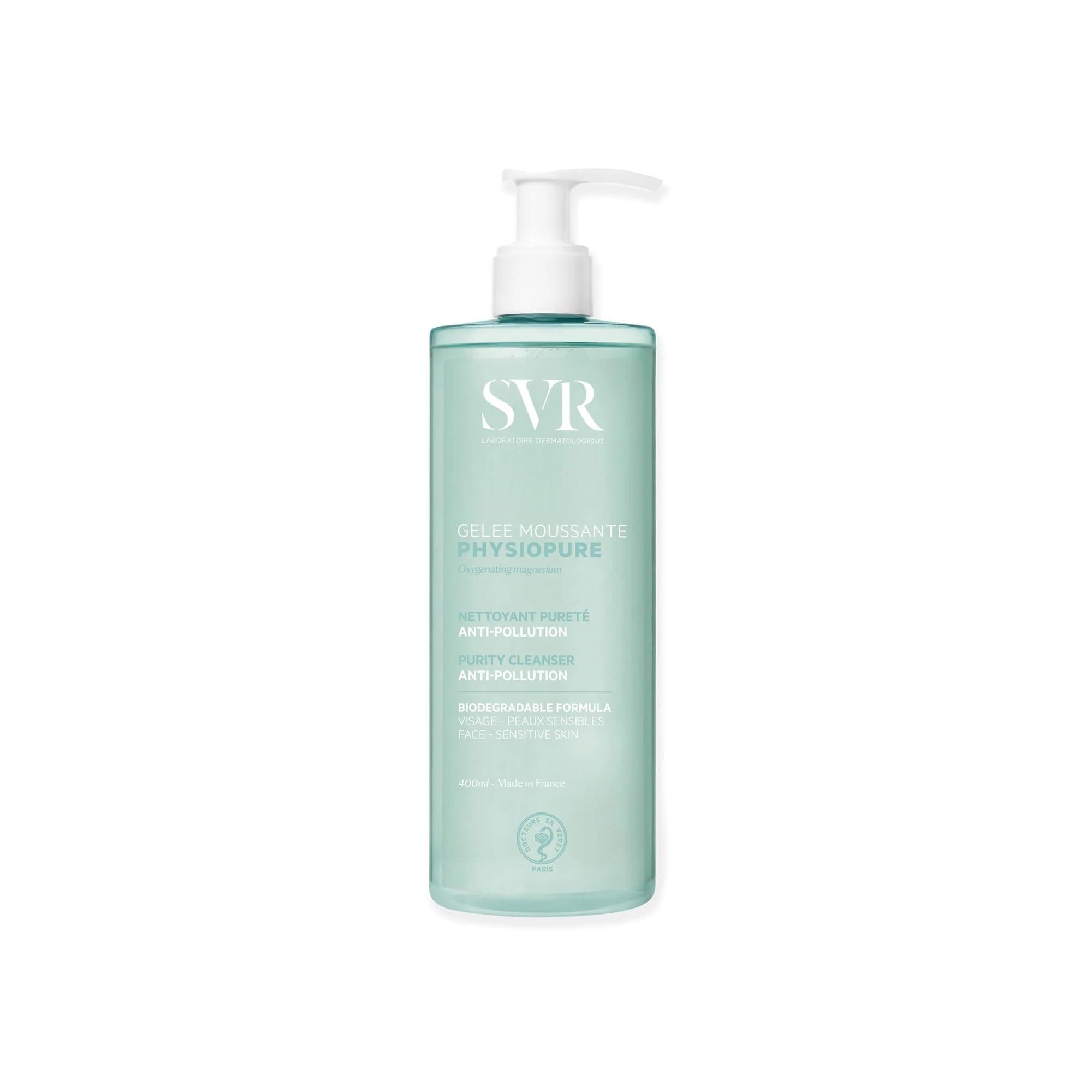 SVR - Physiopure Gelée Moussante - Gamme Physiopure – Nettoyant pureté anti-pollution – Pour tous types de peaux, même sensibles – Magnésium oxygénant, tensioactifs doux – 400 ml - Image 8