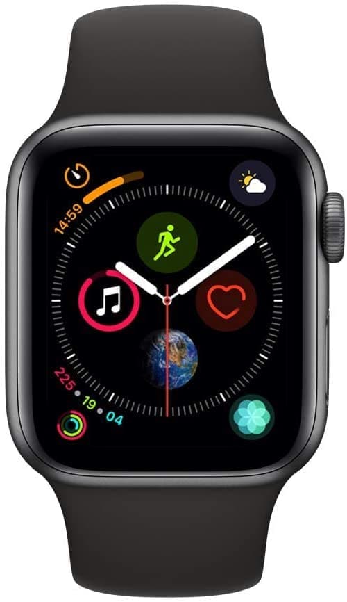 Apple Watch Series 4 44mm (GPS) - Space Gray Aluminum Case with Black Sport Strap (Refurbished) - Image 2