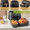 Silicone Air Fryer Accessories Mould for Philips Series 3000/5000 Dual Basket 3L/6L, 18 Pcs with Silicone Mould for Air Fryer, Rack Racks, Cake Mould, Bread Pan, etc - Image 4