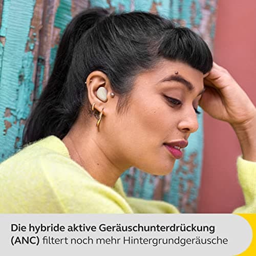 Jabra Elite 5 True Wireless - Écouteurs sans Fil Bluetooth Intra-Auriculaires pour iPhone - ANC Hybride, 6 micros intégrés, Haut-parleurs 6 mm, discrets et ergonomiques - Gold Beige - Image 5
