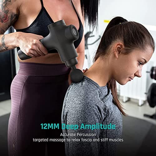 Mebak 3 Muscle Massage Gun Portable Electric Massagers Deep Tissue Massager Pain Relief Ultra Quiet with 7 Head 5 Speeds 12 mm Amplitude - Image 6