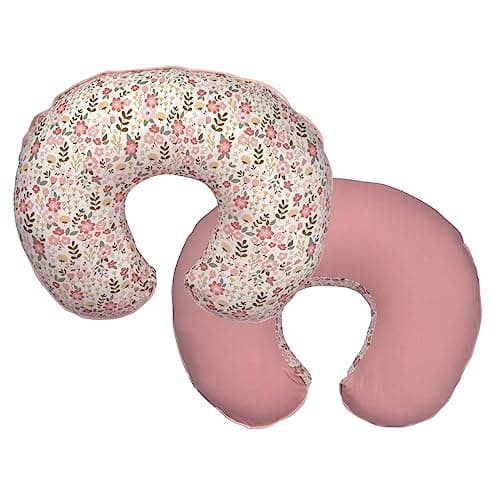Chicco Boppy Ergonomic Cushion for Breastfeeding or Feeding Bottle with Pink and White Flowers Design - Image 8