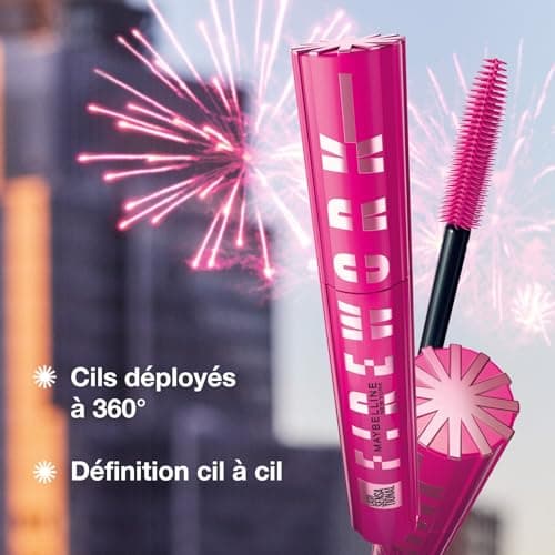 Maybelline New York – Volume & Definition Mascara - 360° Deployed Eyelash Effect - 24H Hold - No Package - Sensational Firework - Color: Very Black - Image 4