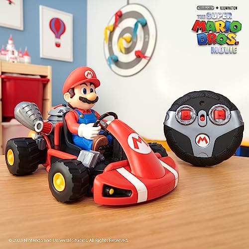 Super Mario Bros Movie – Mario Kart – Remote Control Car with Mario Figurine – Officially Licensed Nintendo – Head and Hands Move – 30 m Range – Mario Fan Children's Toy – Suitable for Ages 4 and - Image 7