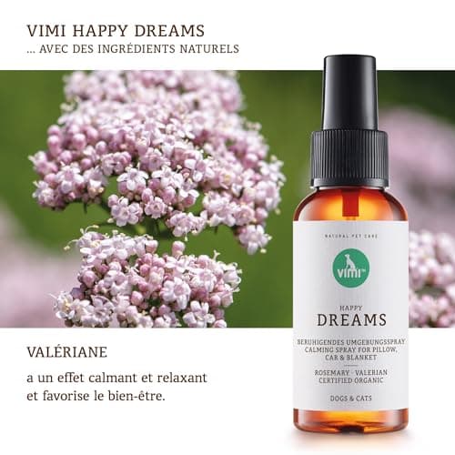 animaux vimi – Happy Dreams I Spray for the Basket and the Environment for Dogs and Cats I Calming Effect and Feeling of Wellness thanks to Rosemary and Valerian - Image 7