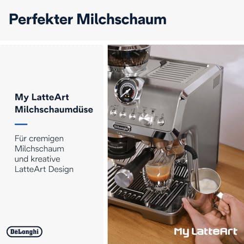De'Longhi La Specialista Arte Evo EC9255.T Manual Coffee Bean Machine with Cold Brew Function, My Latte Art Manual Milk Frother, Includes Barista Kit, Temperature Control, 1450 W, Titanium - Image 5