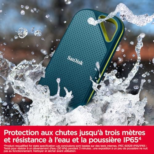 SANDISK Extreme Pro 1TB External Solid State Drive (Up to 2000MB/s Read/Write, 256-Bit AES Hardware Encryption, 3m Drop Protection) Monterey - Image 6