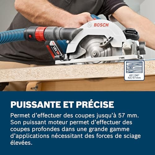 Bosch Professional 18V System cordless circular saw GKS 18V-57 G (blade diameter: 165 mm, cutting capacity: 57 mm, with L-BOXX) - Image 3