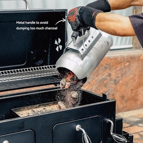 Onlyfire Rapidfire Starter Galvanised Steel Fireplace - BBQ Accessory for Charcoal Barbecues Diameter 47 cm and +, Fire Starter with Two Handles, 32 cm Height, Replacement for Weber 7416 - Image 5