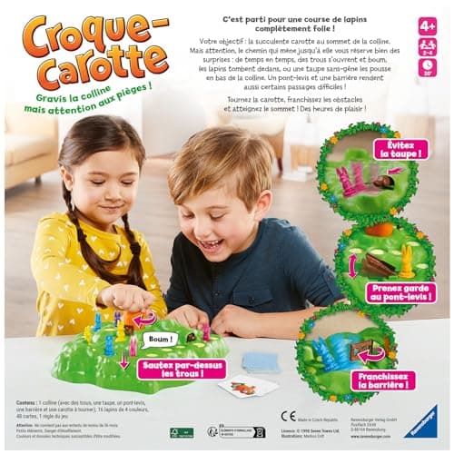 Ravensburger - Croque Carotte - Jeu de Société Rigolo - Jeu pour Famille avec Enfants - Course de Lapins Amusante - 2 à 4 Joueurs dès 4 Ans - 22223 - Version française - Image 4
