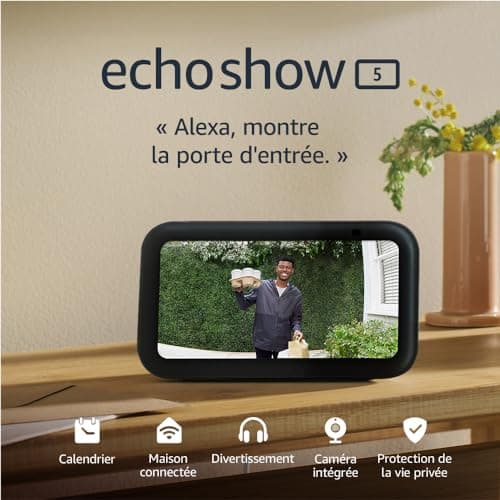 Echo Show 5 (3rd Gen) | Compact Smart Touch Screen with Alexa for Smart Home Control and More | Charcoal - Image 3