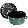 Staub - Round Cast Iron Casserole with Spiked Lid 24 cm Eucalyptus - STAUB - Image 3