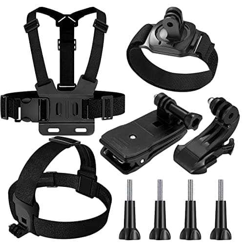 Compatibile Con GoPro 9-in-1 Accessories Kit, Chest Harness, Attachment Harness Headband, Wrist Clip Clip Backpack, Compatible with GoPro Hero 9 8 7 6 5, SJCAM, Insta360 - Image 2