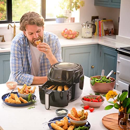 Russell Hobbs Air fryer 4L [7-in-1 Multicooker, 10 Programmes] Oil-free Deep Fryer with Rapid Air (Cooked Grill, Roast & More, Touch, Temperature Control, Dishwasher) Airfryer 27160-56 - Image 8