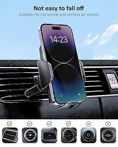 Hoppac Car Air Vent Phone Holder, Steel Holder, 360° Rotation, Release Button, Car Mobile Phone Holders for iPhone 4-7 Inch Smartphone - Image 7