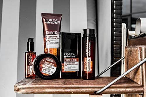 L'Oréal Men Expert Barber Club Crème de rasage pour les contours de barbe Transparent pour un rasage précis et précis grâce à une bonne vision de l'huile de bois de cèdre (2 x 150 ml) - Image 9