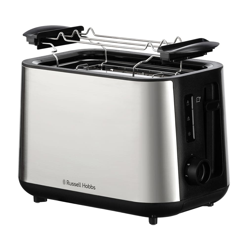 Russell Hobbs 2-slot toaster XL (6 levels of burnishing, raising, defrosting, pastry warmer, auto stop., removable crumb tray, brushed stainless steel surface) Heaton 27390-56 - Image 1