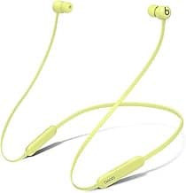 Beats Flex Écouteurs sans Fil – Puce Apple W1 pour Casques et écouteurs, écouteurs magnétiques, Bluetooth Classe 1, 12 Heures d'écoute – Jaune Yuzu