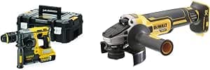 DEWALT - SDS-PLUS Brushless Drill 2J XR 18V - DCH273NT-XJ & Burshless XR 18V 5Ah Li-Ion Grinder - DCG405NT-XJ - Cordless Electric Grinder with TSTAK Box