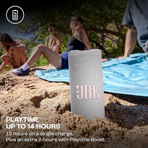 JBL Grip, Compact Bluetooth Speaker, AI Sound Boost, Waterproof and Dustproof IP68, Atmosphere Lighting, 14 Hours of Battery Life, Auracast Multi-Speaker Connection, Portable JBL App, White - Image 5
