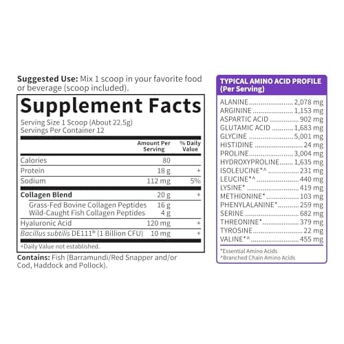 Garden of Life Wild Caught & Grass Fed Collagen with Hyaluronic Acid Powder - 270g - Image 8