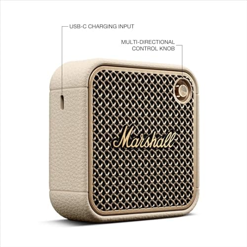 Marshall Willen II Haut-parleurs Bluetooth sans Fil 17 Heures de Lecture IP67 étanche Charge Rapide - Crème - Image 9