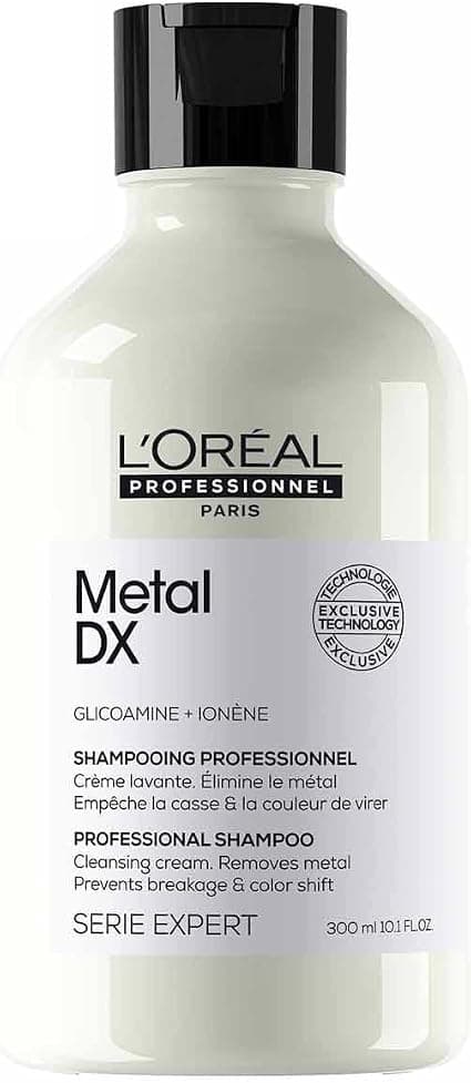 L'Oreal Professionnel Shampoo for Coloured and Damaged Hair, Long Lasting and Shiny Colours, Expert Series, Metal DX Shampoo 300 ml - Image 1