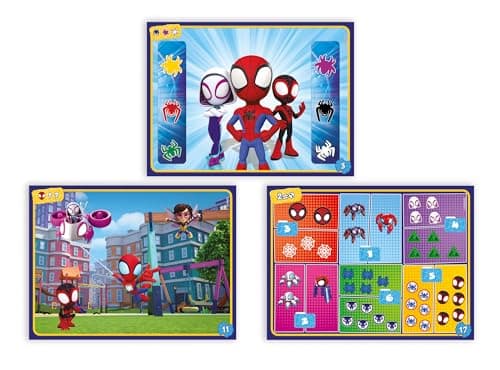 Clementoni - 24 Educational Activities Quizzy Marvel Spidey Amazing Friends - Kids 3-6 Years, Sensory Learning Toy - Quiz Shapes, Colors, Numbers - Image 5