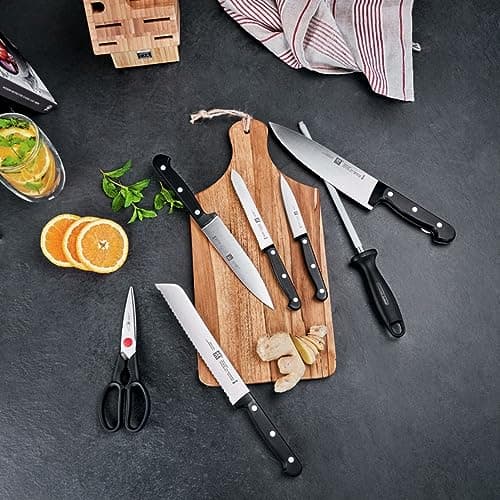 ZWILLING Knife Block (8 pieces), Stainless Steel, 28 x 12 x 32 cm, Black, Twin Chef Series 2 - Image 3